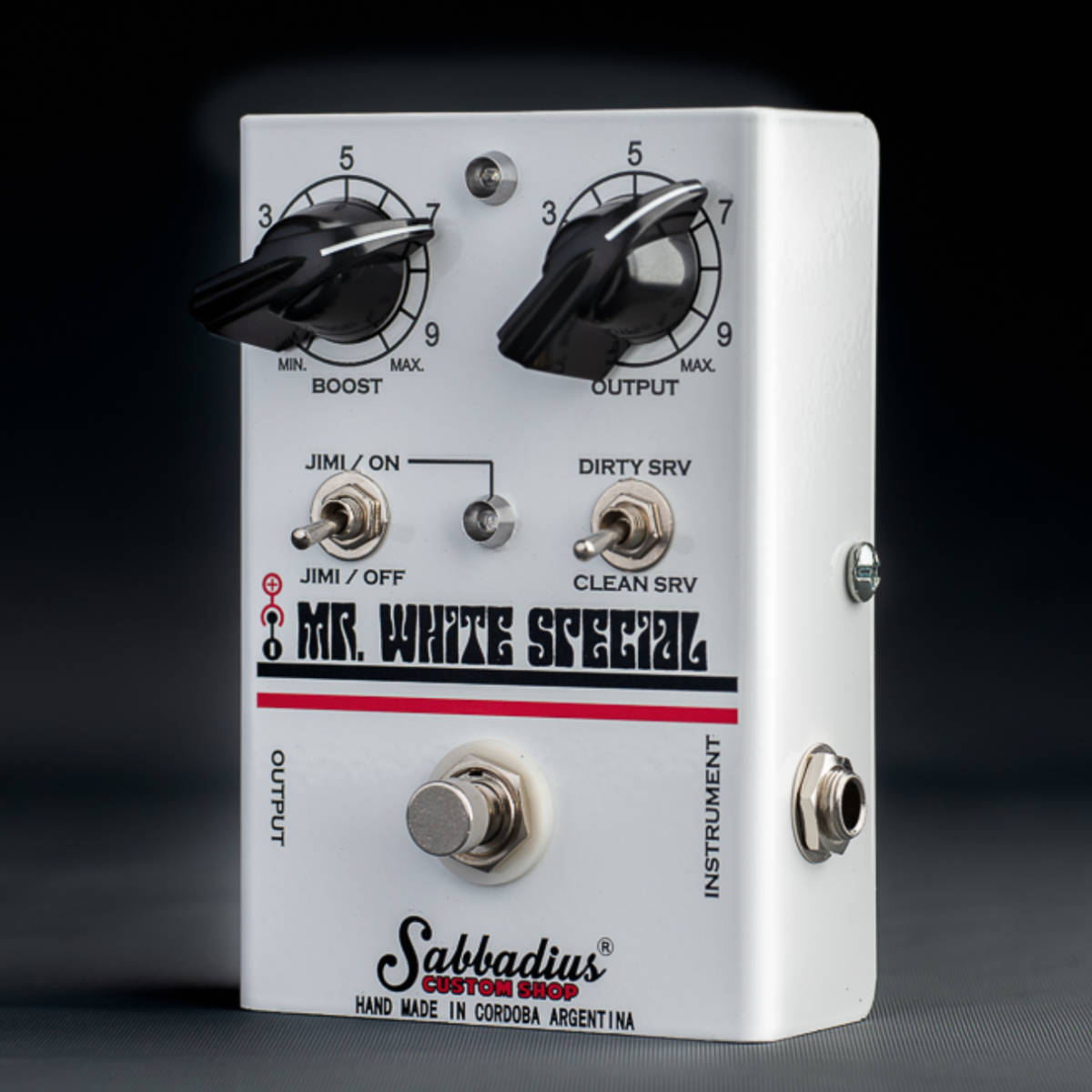 white guitar pedal Sabbadius Mr White Pedal